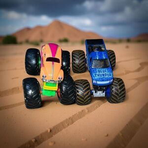 Volkswagen Bug Off Road  Groovy Psychodelic Rad & Blue Thunder Monster Truck